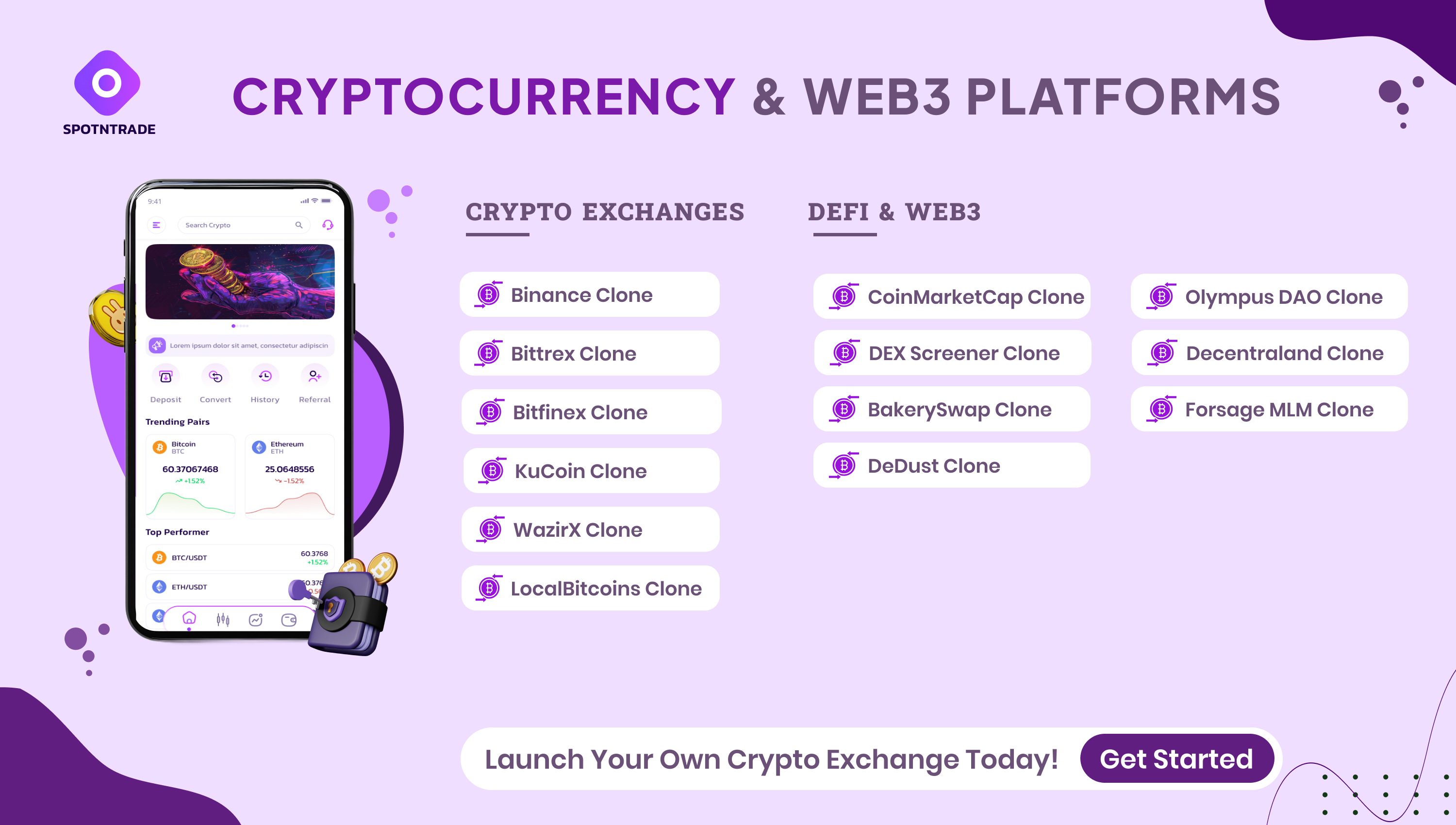 Crypto platform services